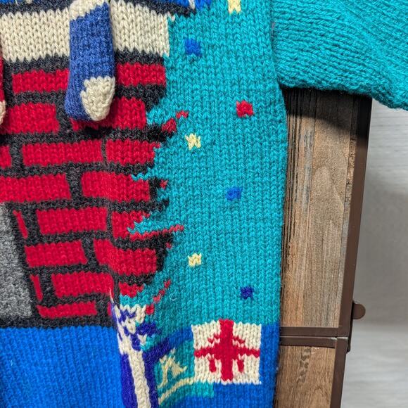 80s The Eagles Eye Knit Christmas Stocking Sweater - Picture 5 of 6